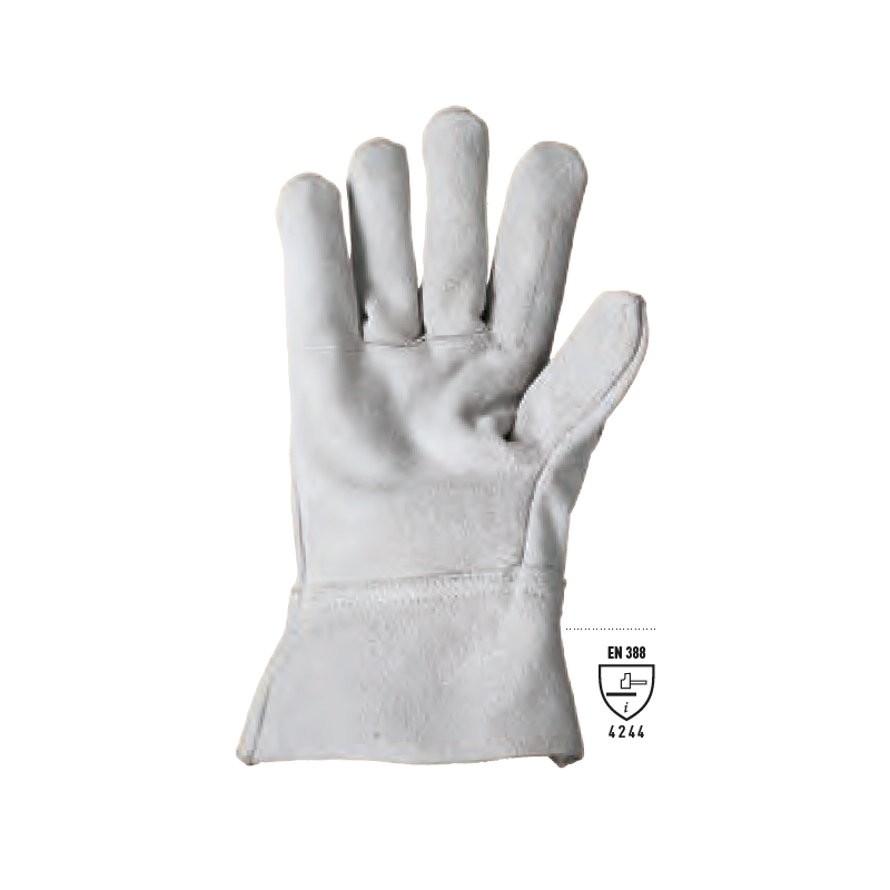 USNJENE ZAŠČITNE ROKAVICE Z OJAČANO DLANJO IN PRSTI