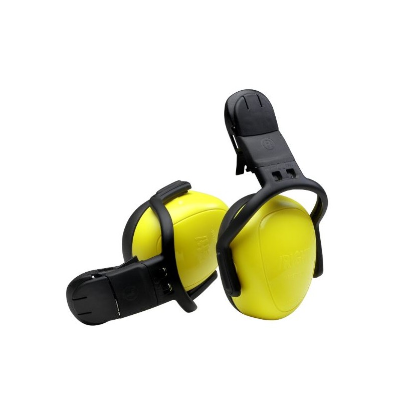 RUMENI GLUŠNIKI ZA ČELADO V-GARD