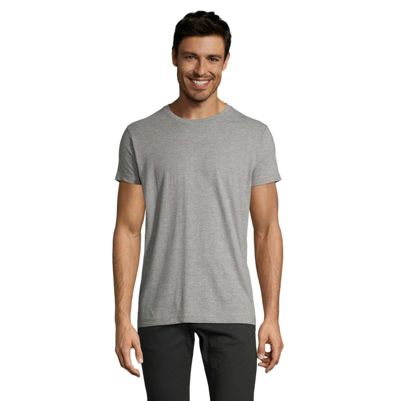 T-SHIRT MAJICA S KRATKIMI ROKAVI SOLS IMPERIAL FIT MEN siva